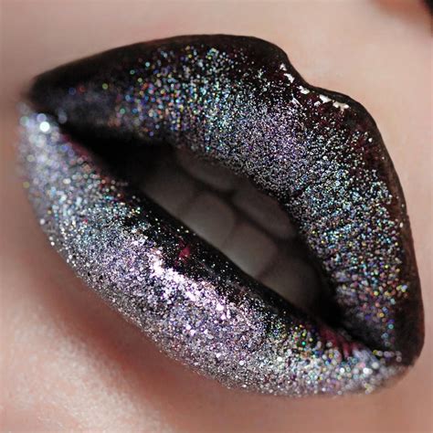 metallic glitter lipstick.